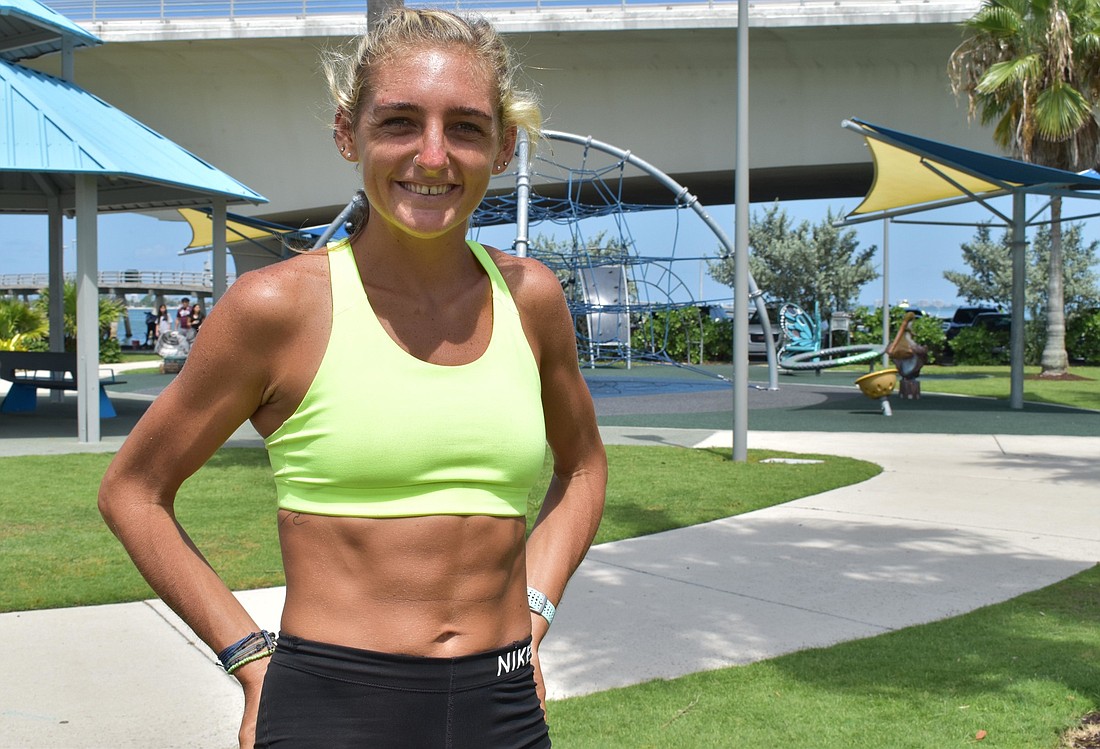 Sage Lyons has trained this summer throughout Sarasota in preparation for her upcoming cross-country season at Webber International University.