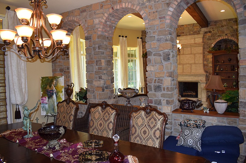 The stonework was brought from the central U.S. Photo by Jay Heater