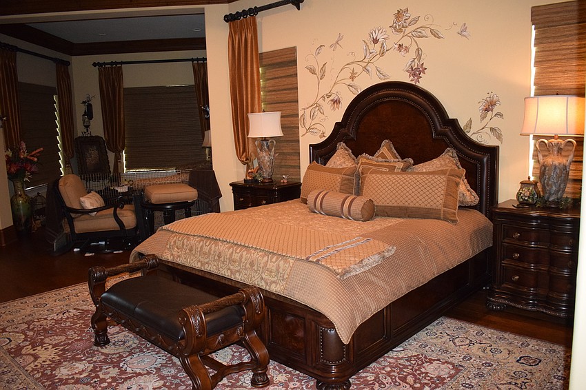 The bedroom is fit for a king. Photo by Jay Heater