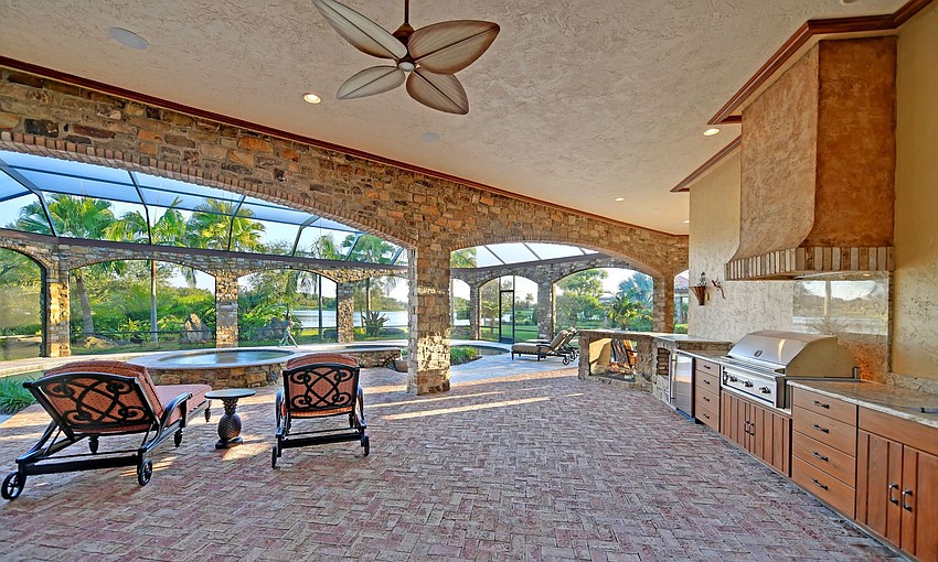 The lanai includes an outdoor kitchen. Courtesy photo
