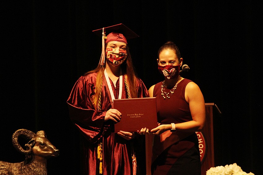 Ashley Lewis accepted her degree.