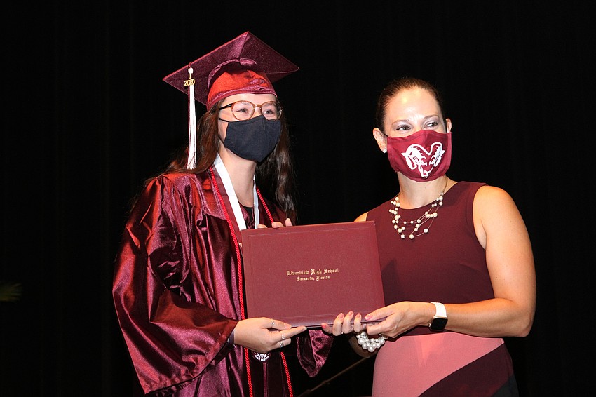 Katie Hendrix accepted her diploma.