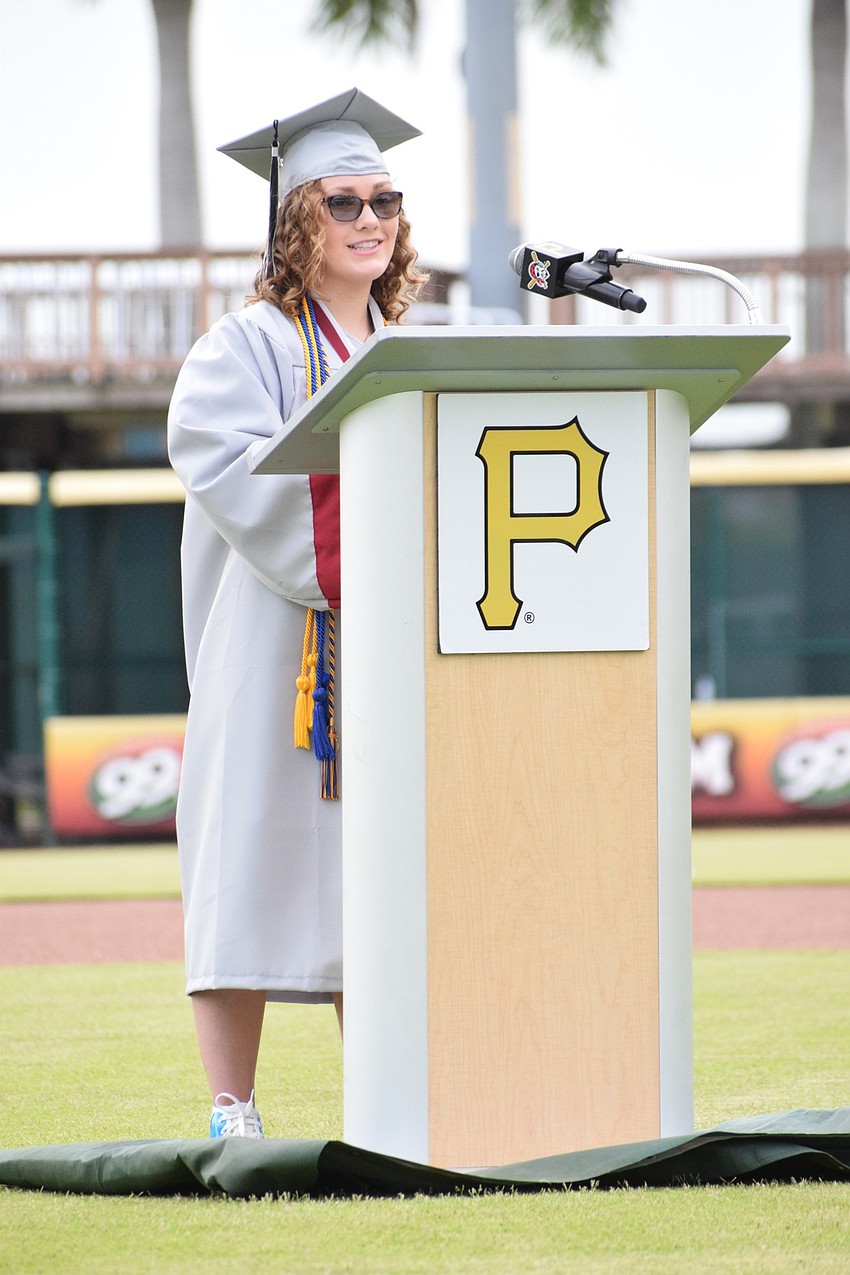 Jordyn Collis gives her graduation speech reminding the Class of 2020 of their accomplishments and ability to overcome challenges like the pandemic.