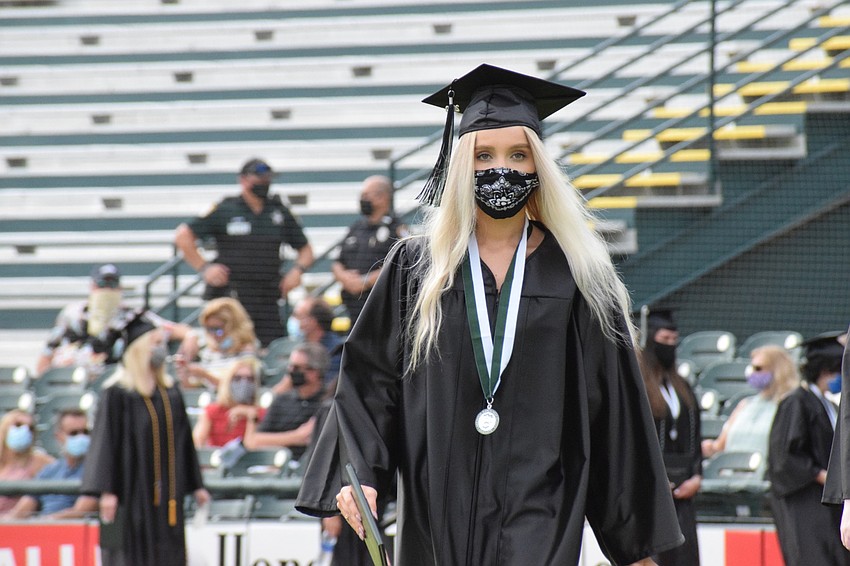 Lucy Crank makes her way across the field.