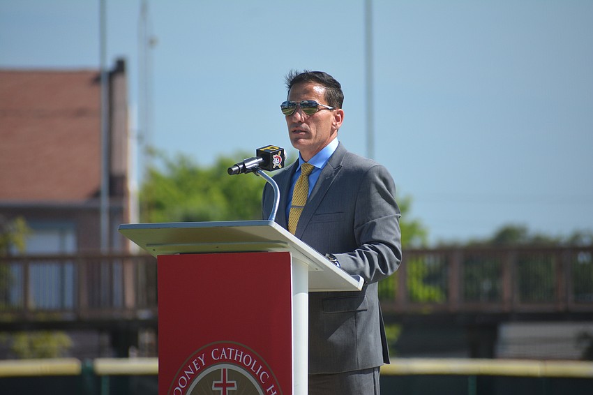 Dr. William L. Soscia, a 1984 Cardinal Mooney graduate, gave the commencement address.
