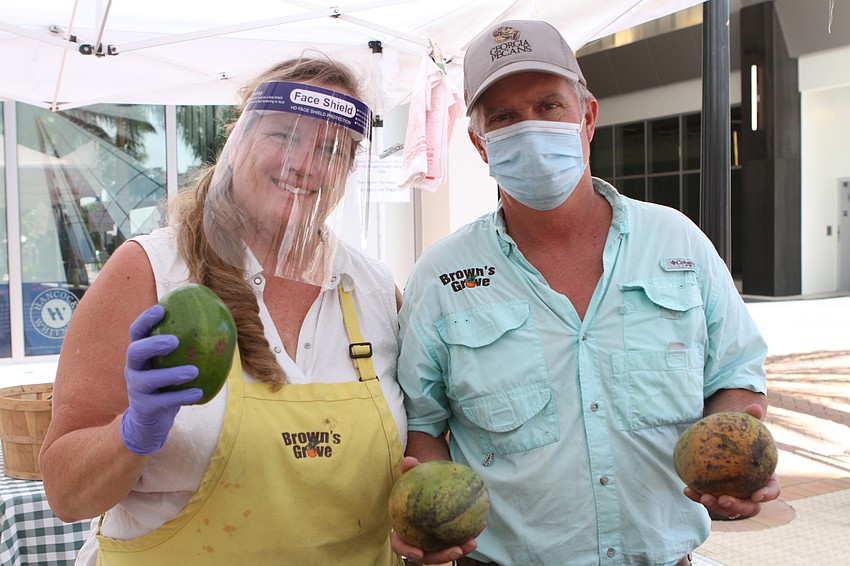 Hiedi and Tim Brown sold their wares at Brown's Grove.