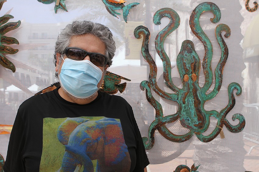 Fernando Canales has been making homemade copper art for 45 years.