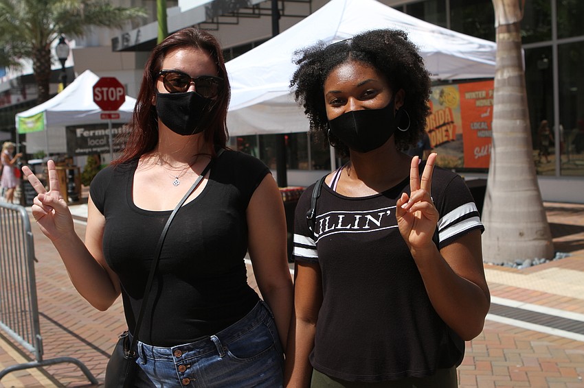 Joelle Goldenberg and Aude Monde wore matching black mask.
