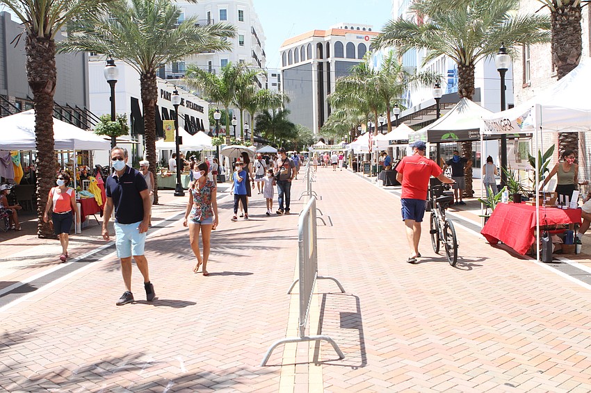 Thousands of attendees checked out the farmers market.