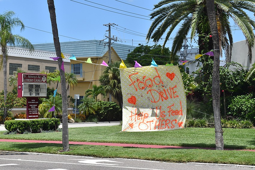 It was hard to miss the food drive on Saturday.