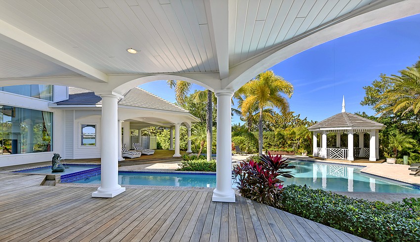 The outdoor entertainment area features more than 4,000 square feet of space.