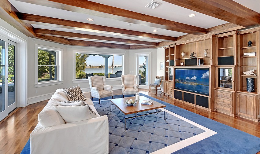 Indoor living space is more than 9,100 square feet on two levels. The home has an elevator.