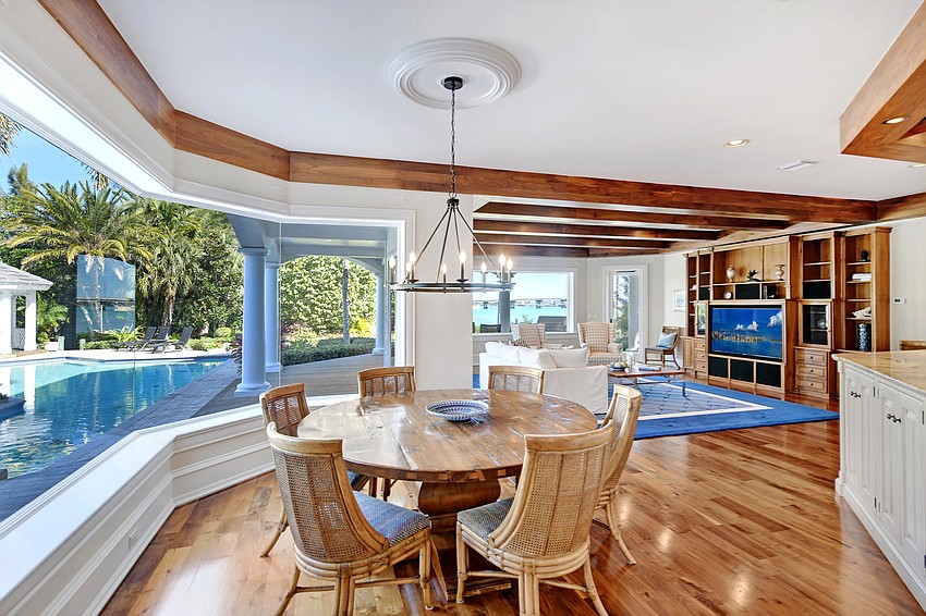 Indoor living space is more than 9,100 square feet on two levels. The home has an elevator.