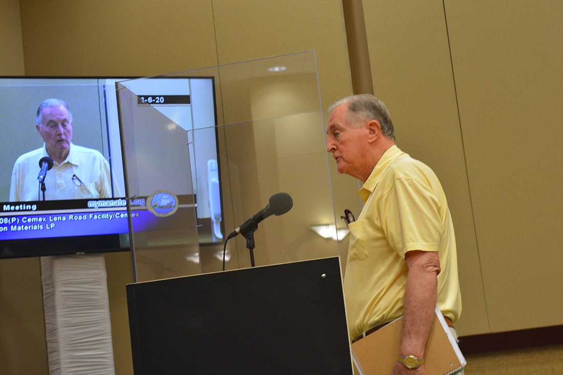 Rosedale Golf and Country Club&#39;s Fred Booth spoke against the proposal.