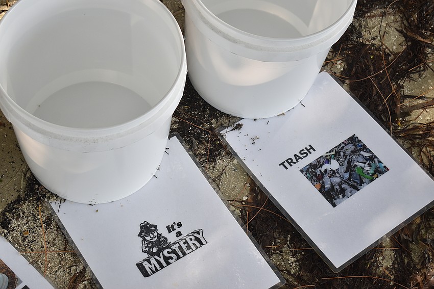 Mystery items and trash get collected too.