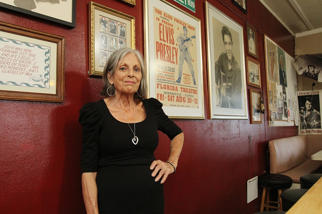 Waffle Stop owner Dolly Hollinger has accrued a sizable collection of Elvis memorabilia over the years.