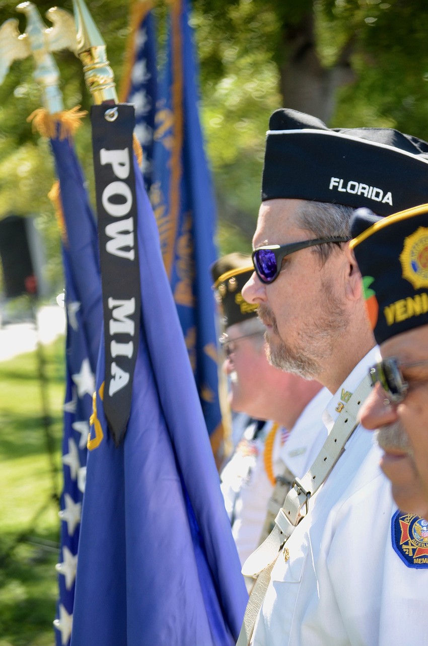 Members of the Venice American Legion Post 159 stood in color guard duties.