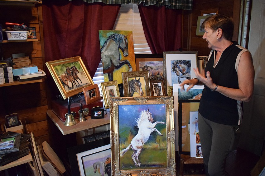 Deb Herbert built up an inventory of her paintings thinking she would attend many show horse events this summer.