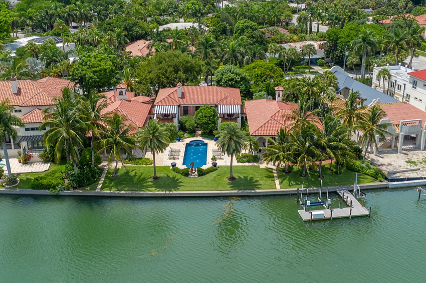 The home has views of Sarasota Bay.