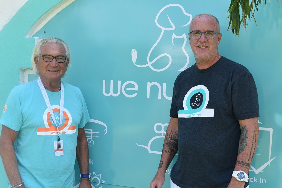 We Nuzzle CEO John Myers (left) and founder Brian Bennett (right) officially founded the company on Oct. 1, 2019.
