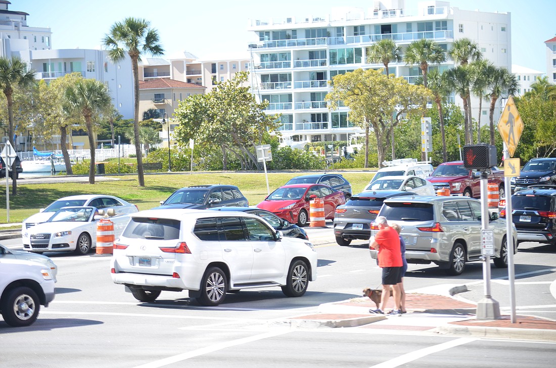 Earlier this year, leaders pointed to the temporary closure of a left turn lane at U.S. 41 and Gulfstream Avenue as a source for some of the traffic congestion.