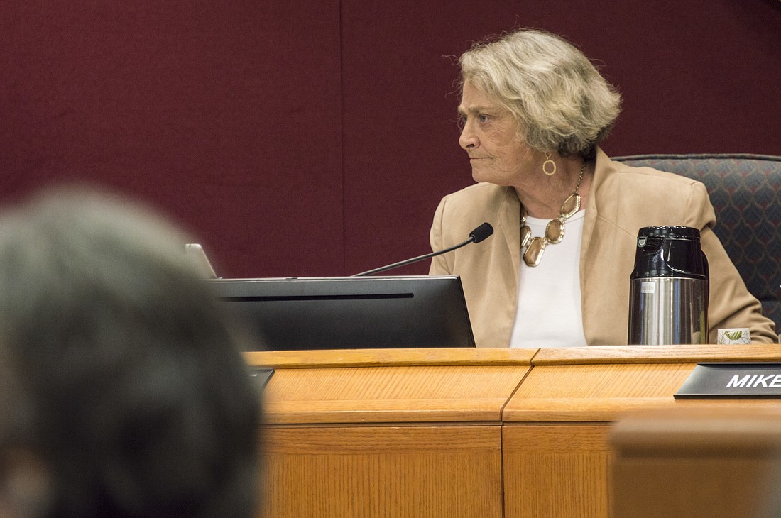Commissioner Nancy Detert feared approval of a project that would extend past the countyâ€™s Gulf Beach Setback Line would set a bad precedent for future development on the island.