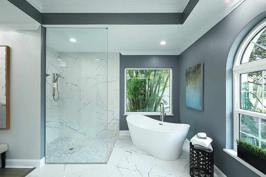 The after shot of the master bath.