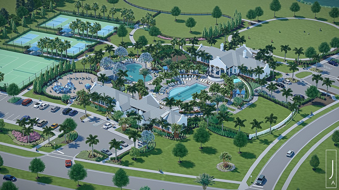 Winward at Lakewood Ranch&#39;s amenity center will open in 2021. Courtesy rendering.