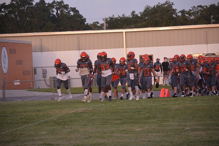 The Sailors take the field.