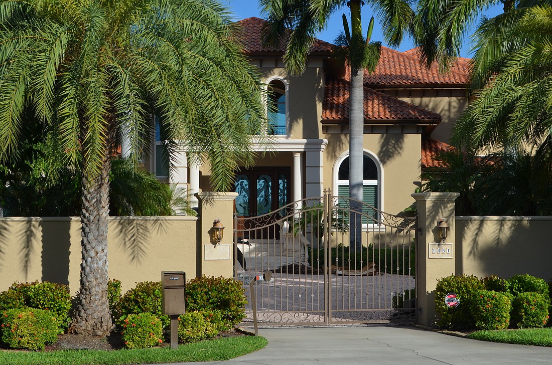 The home at 1461 John Ringling Parkway was built in 2002 with five bedrooms, five-and-a-half baths, a pool and 6,165 square feet of living area.