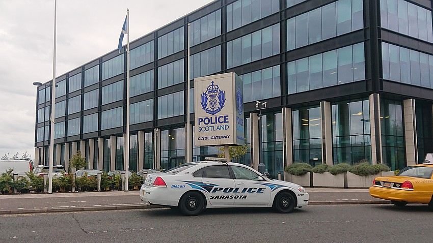 Although it’s adorned with a custom Sarasota Police Department paint job, this car doesn’t actually have the authority to pull you over in the United Kingdom.