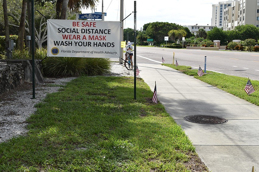 Each year, the town of Longboat Key plants 2,977 American flags along Gulf of Mexico Drive to honor the victims of the 9/11 terrorist attacks.