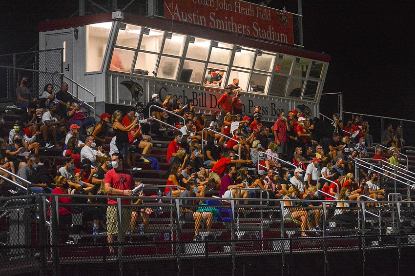The Cardinal Mooney crowd at the start of the game.