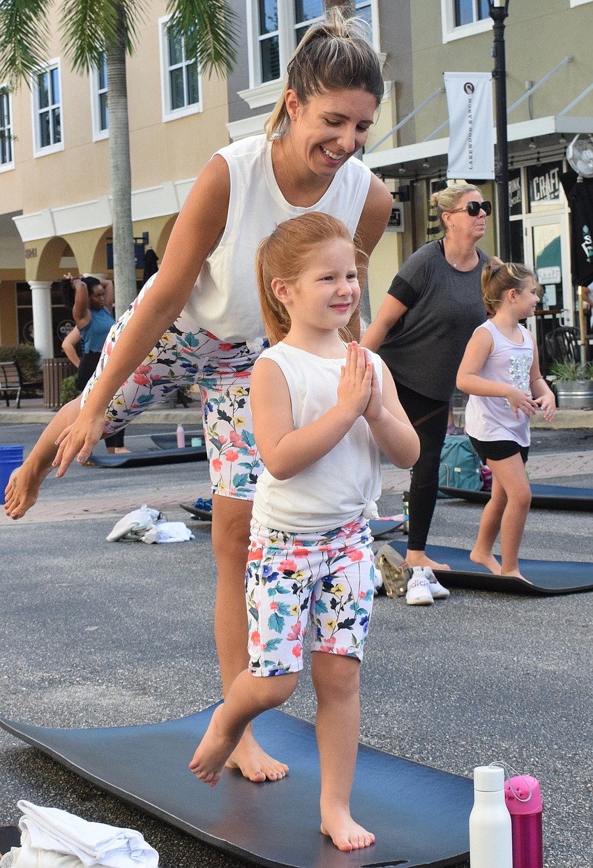 Lakewood Ranch's Caitlyn Torres wears a matching outfit with her 4-year-old daughter Emersyn Torres. 