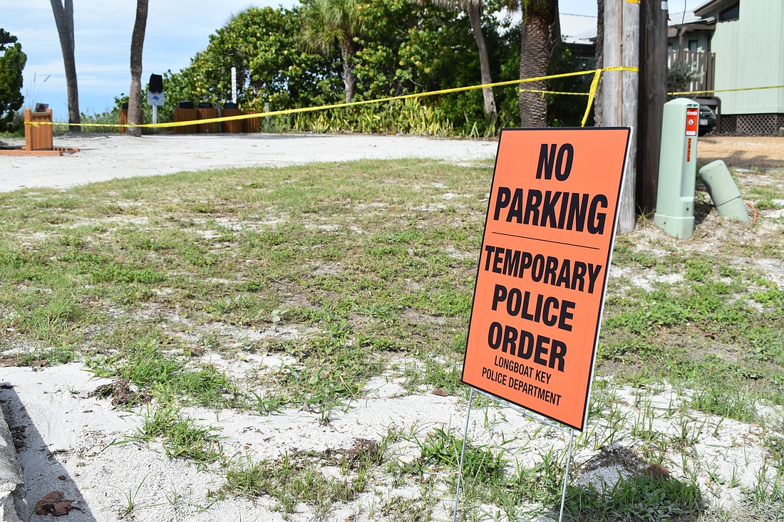 The town of Longboat Key&#39;s public beach parking has been closed since June 30.