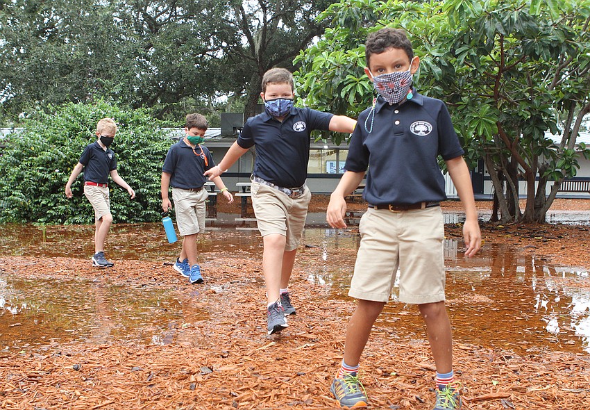Cole Jarrell led his classmates in a game.