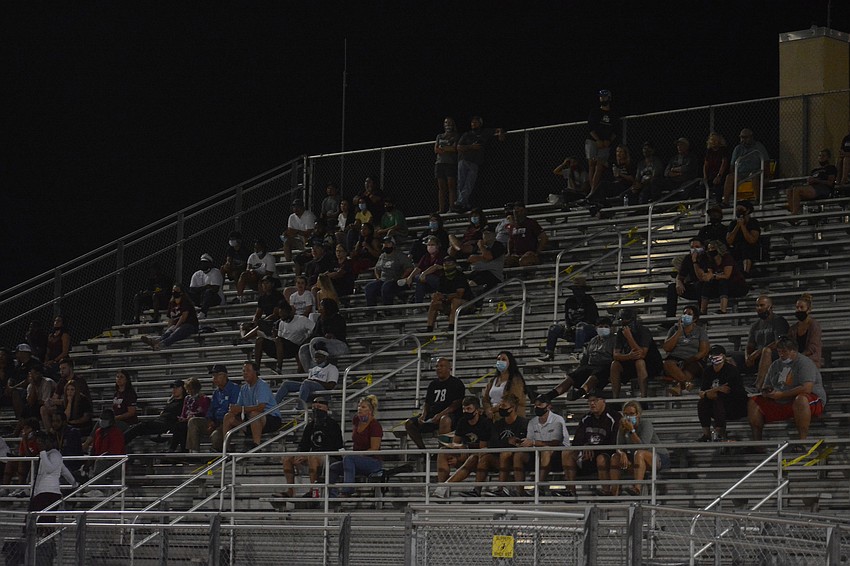 The Braden River section of the socially-distanced crowd at Charlotte High was loud all night.