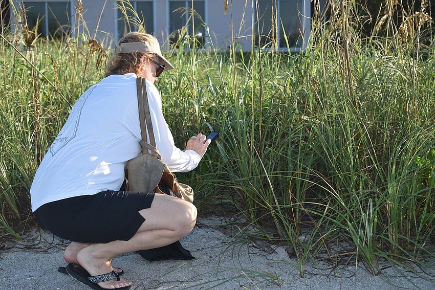 Carlyn Vigil snaps a photo.