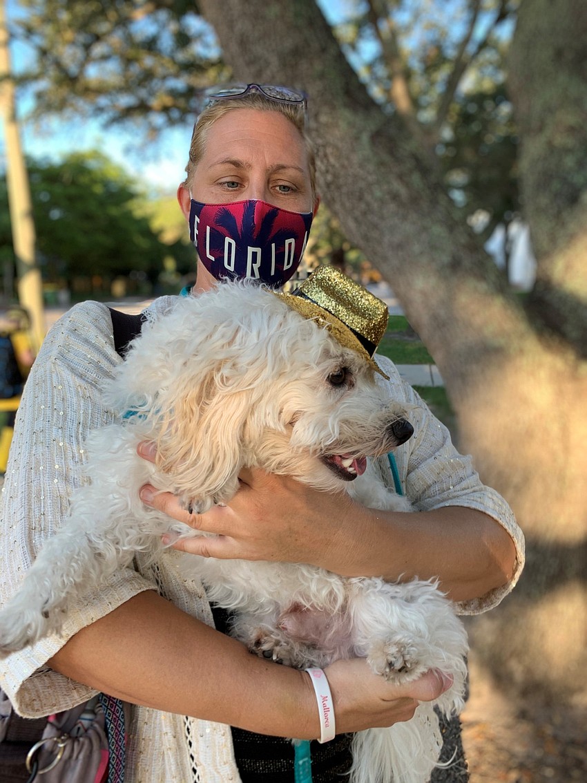 Even dogs got in the gold spirit. Photo courtesy