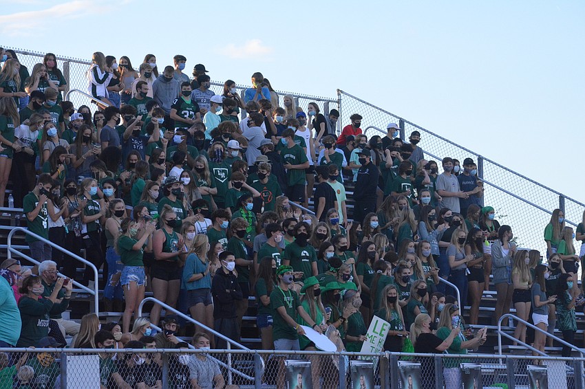 The Lakewood Ranch student section was rowdy at kickoff.