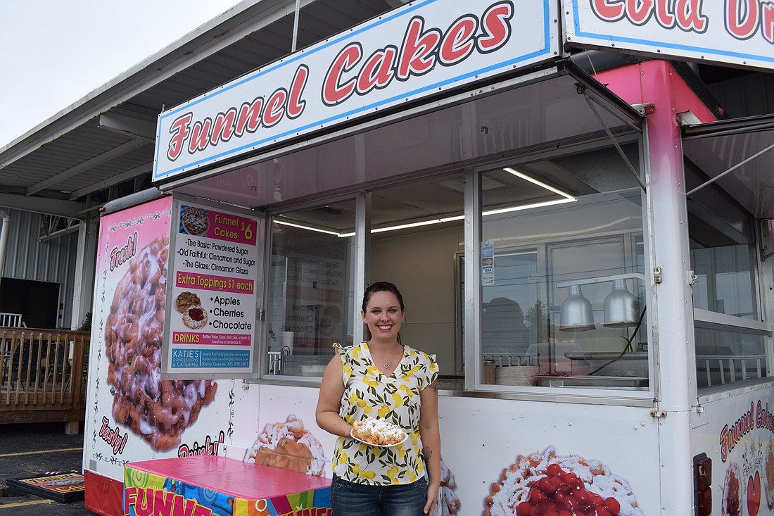 Katie Greene enjoys seeing the look on people&#39;s faces when they eat her homemade funnel cakes at fairs and festivals.