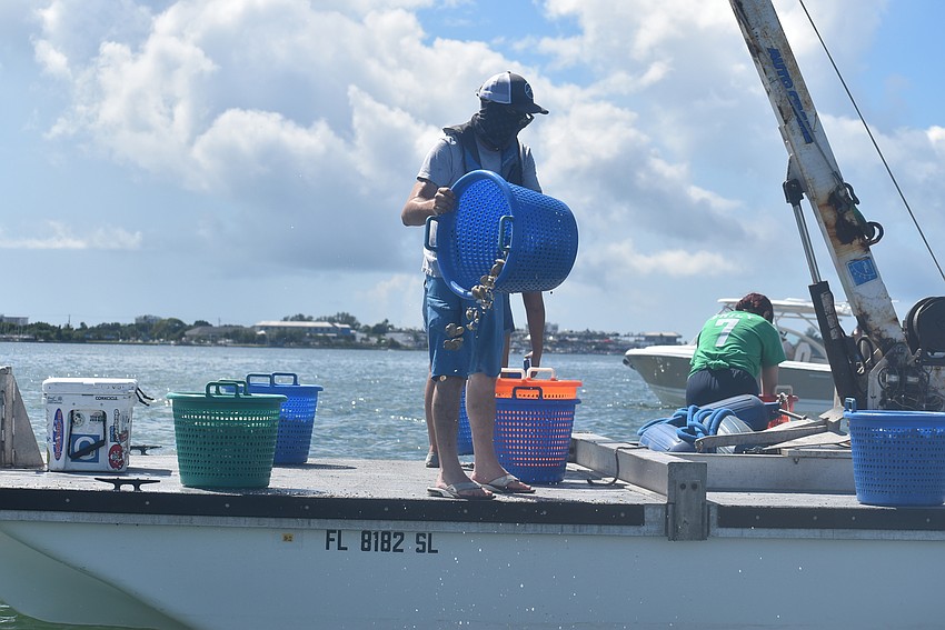 Chase Rome deploys the last of one bucket.