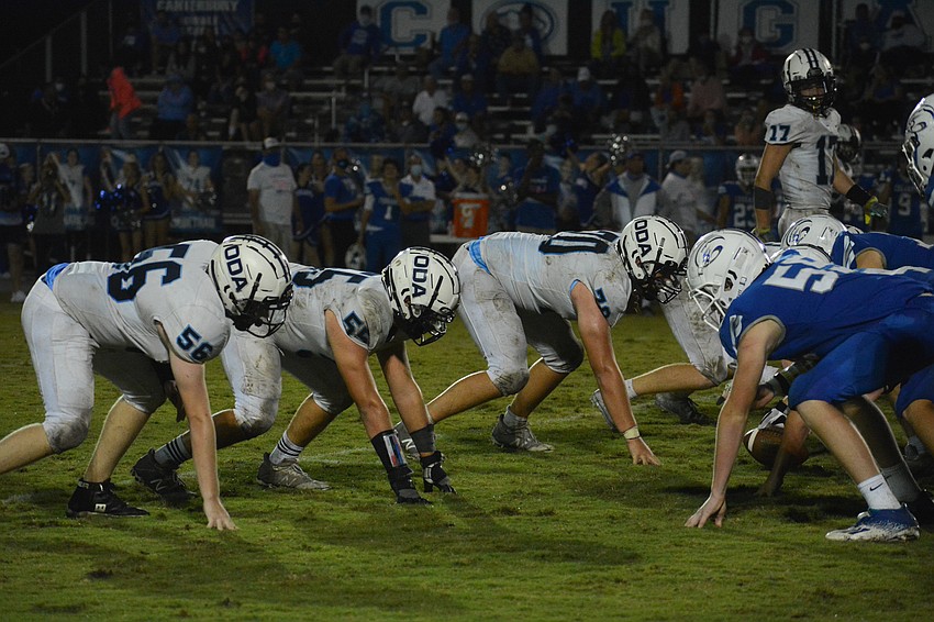 The ODA defensive line shut down running lanes in the second half against Canterbury.