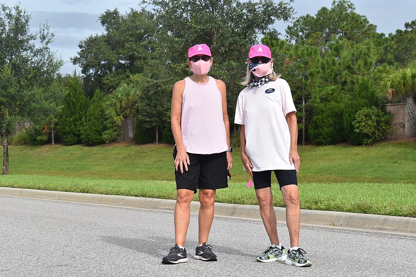 Micki Kacmar (left) walked in honor of her mom, Dorothy, and best friend, Dawn. Lynn Joseph walked in honor of her friends Jan and Sharon.