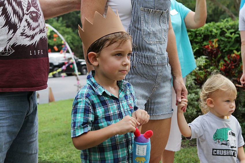 Nathanial Klang-Geffre paid close attention to Rabbi Michael Shefrin.