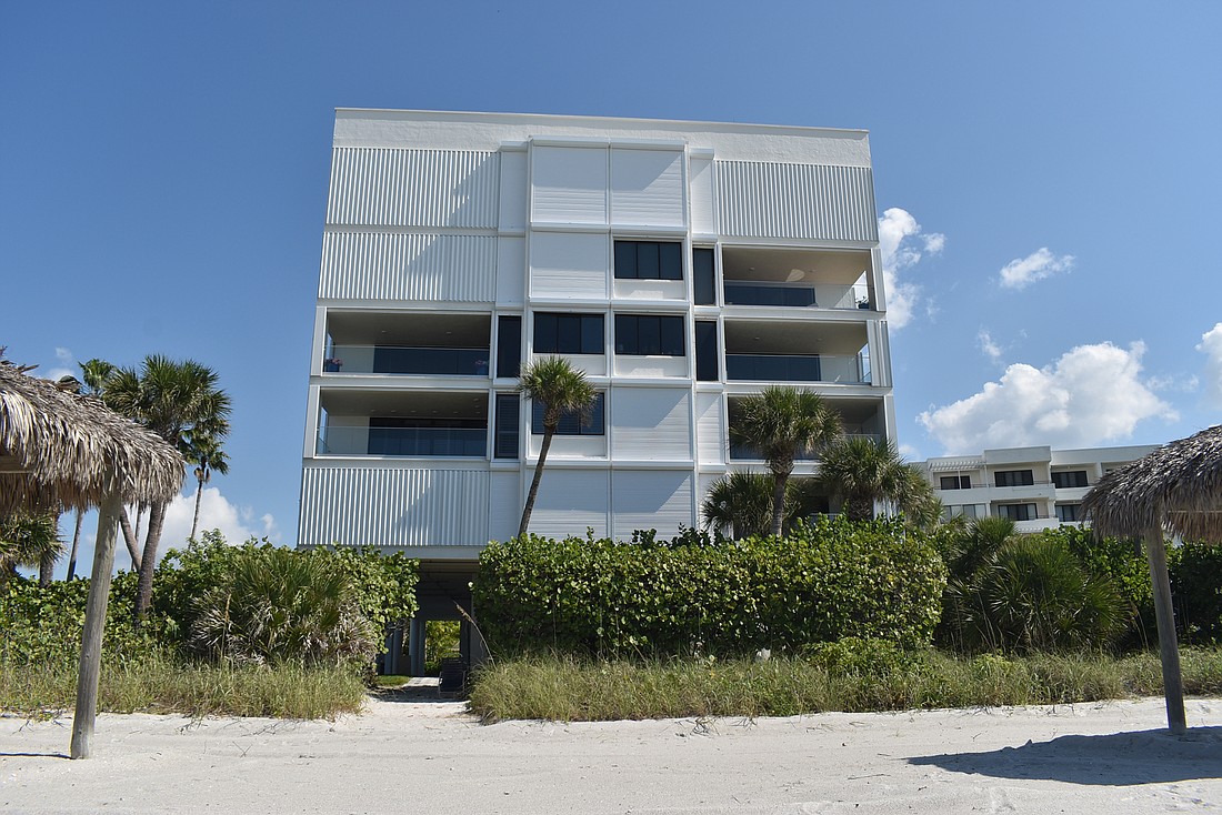 Unit 202 of the Tencon Beach condominiums at 1511 Gulf of Mexico Drive was built  in 1978 with three bedrooms, three baths and 2,940 square feet of living area.