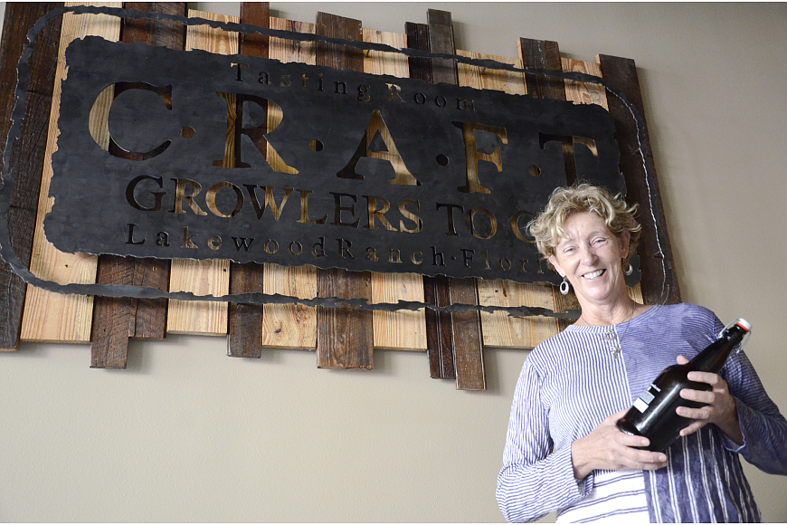 Siesta Key resident Jeanne Dooley will open her craft beer venue, Craft Growlers to Go & Tasting Room, by the end of the year.