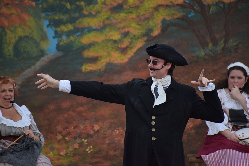 Ichabod Crane (Philip Troyer) captivates the audience.