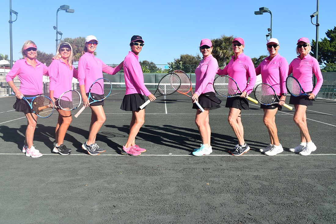 Debbie Dean, Laura Shapard, Penny Thomas, Patti Curtin, Cheri Starn, Betsy Winder, Karen Nejdawi and Julie McGue are headed to Orlando to participate in the USTAâ€™s 55 and Older Sectional Championships.