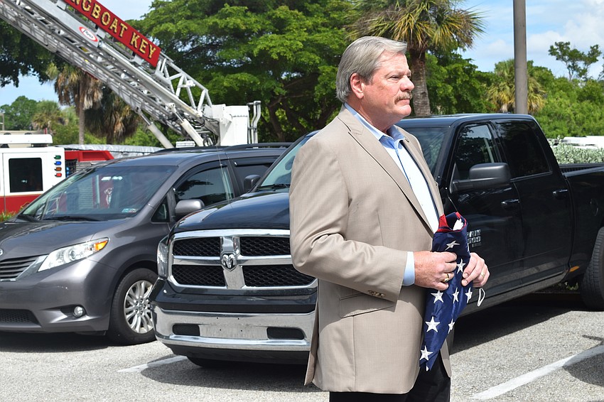 Pete Cumming looks on after a 40-year career in law enforcement.